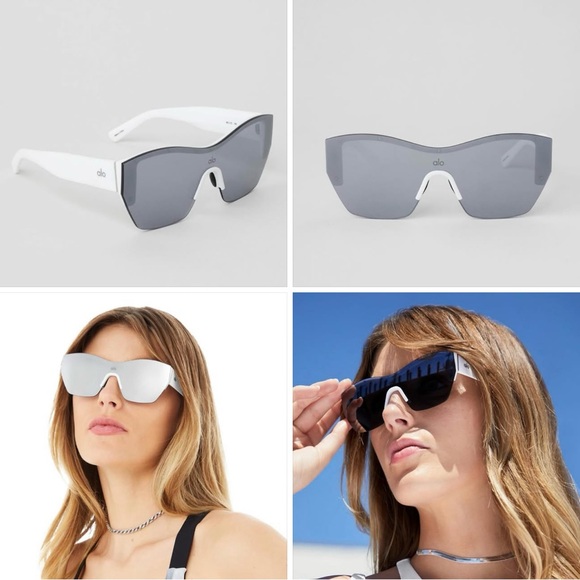 ALO Yoga Accessories - ALO YOGA Stunner Sunglasses - Gunmetal/White